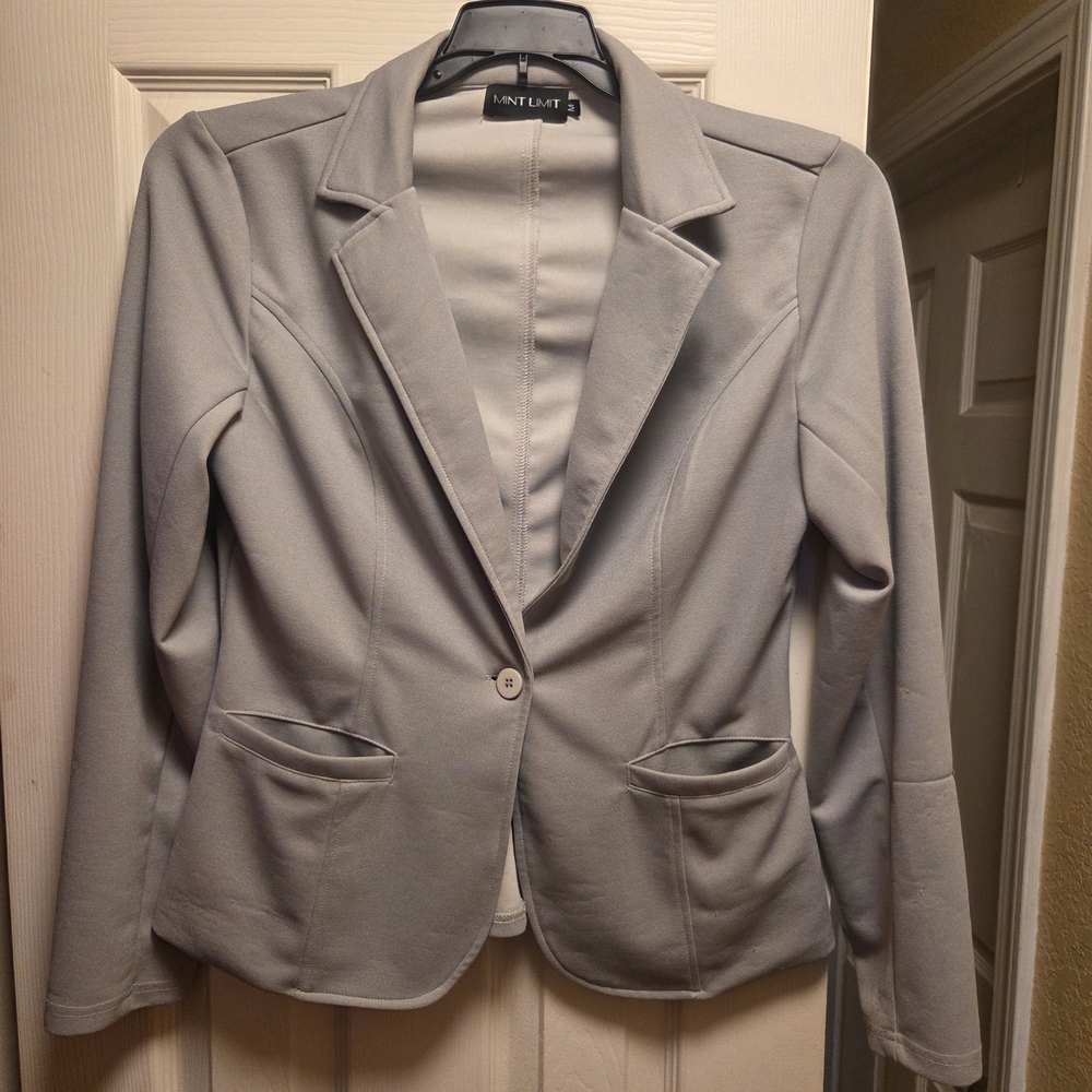 3 for $10, Mint Limit Light Gray Blazer